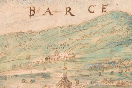 El monestir, aïllat a prop de Sarrià