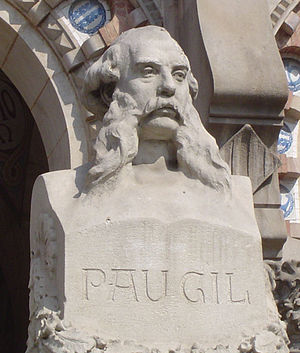 Monument a Pau Gil al Hospital de Sant Pau